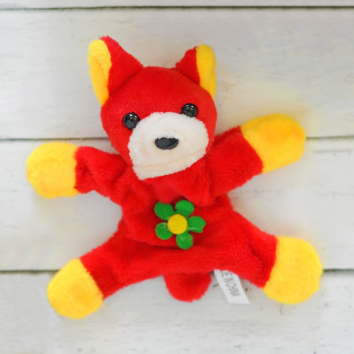 Мягкая игрушка - магнит "Собачка" длинные ушки, цветок, цвета МИКС