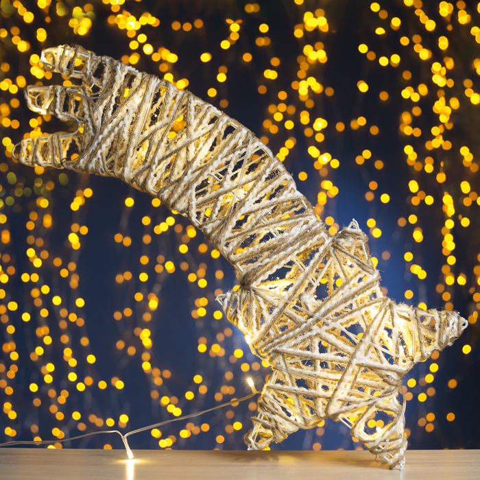 Фигура метал "Комета" 60х4х26 см (3xAA не в компл.) 20 LED, ТЕПЛО-БЕЛЫЙ