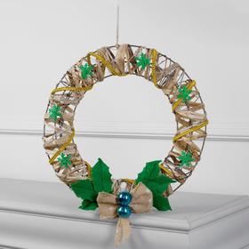 

Фигура металл "Венок" 35х6х35 см АА*3 (не в компл.) 15 LED, Т/БЕЛЫЙ