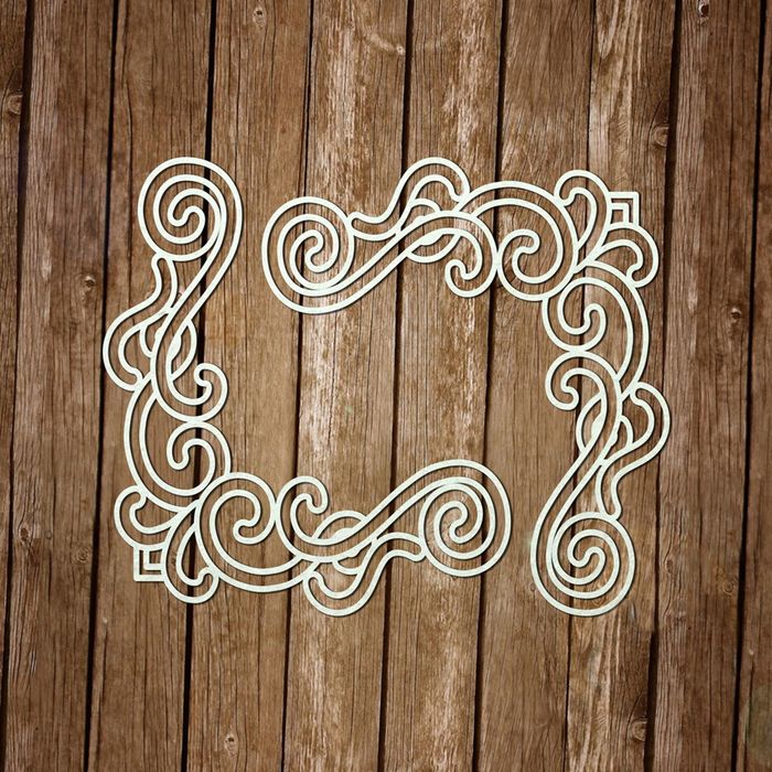 Чипборд картон "Изящные уголки [13]" толщ. 0,9-1,15 мм,  р-р 4 см