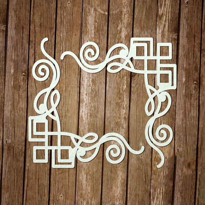 Чипборд картон "Изящные уголки [11]" толщ. 0,9-1,15 мм,  р-р 3 см