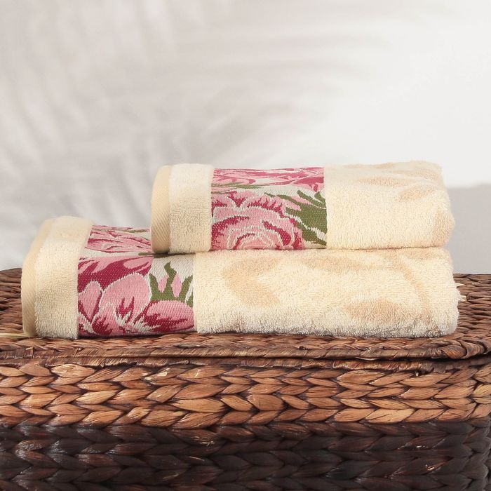 Полотенце махровое Neo-vintage fogliame ПЦ-3502-2937 цв.10000, 70х130, хл.100%, 460 гр/м