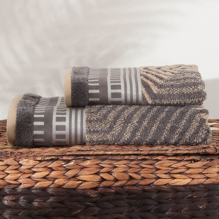 Полотенце махровое Euclide ПЦ-3502-2971 цв.10000, 70х130, хл.100%, 460 гр/м