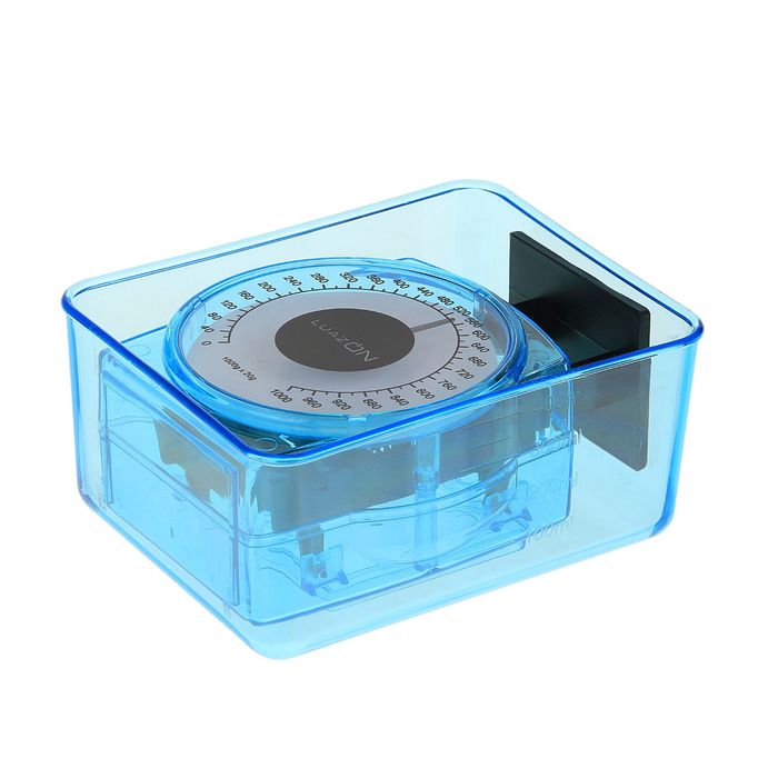 Весы кухонные LuazON, до 1 кг, шаг 20 г, чаша 400 мл, прозрачные, синие