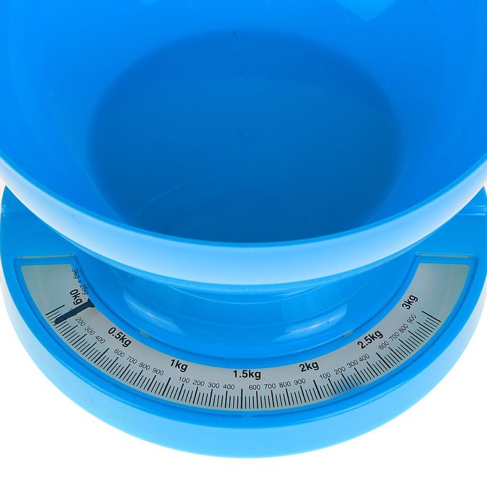 Весы кухонные LuazON, до 3 кг, шаг 20 г, чаша 1л, синие