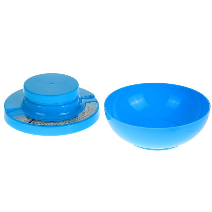 Весы кухонные LuazON, до 3 кг, шаг 20 г, чаша 1л, синие