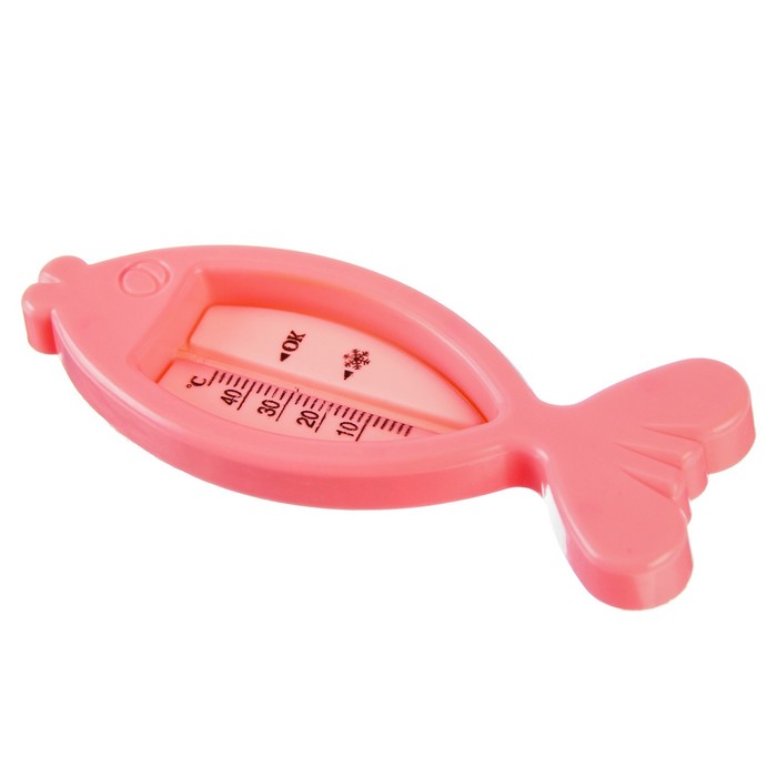 Термометр для ванной «Рыбка», цвет розовый