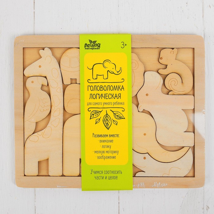 Головоломка логическая "Африка", 9 элементов