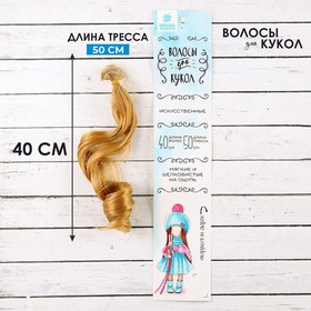 Волосы - тресс для кукол «Кудри» длина волос: 40 см, ширина: 50 см, №27 Ош