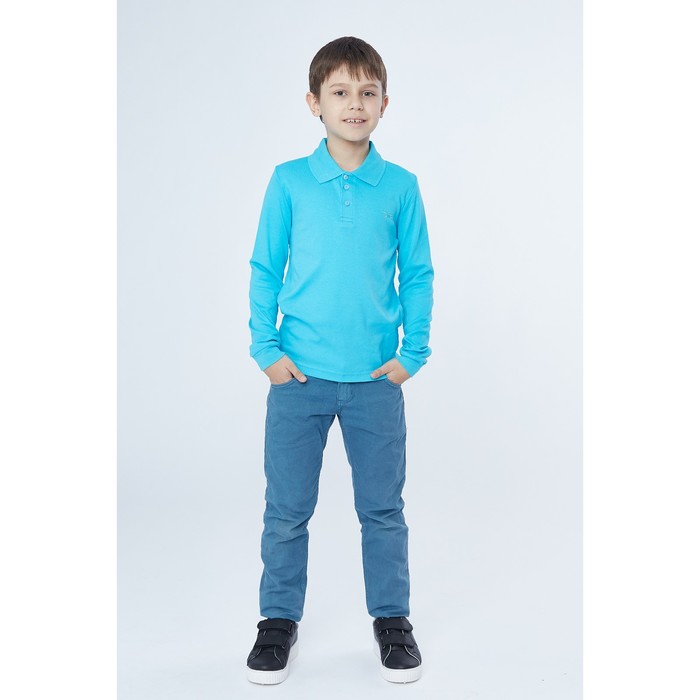 Рубашка-поло для мальчика, рост 134 см, цвет бирюзовый
