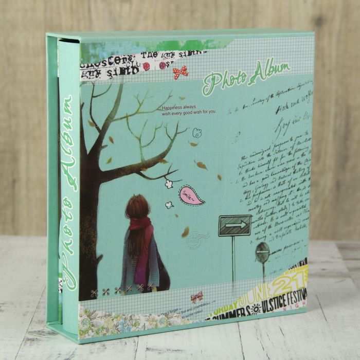 Фотоальбом на 100 фото 13х18 см "Творчество" в коробке МИКС 21х19,5х5,2 см