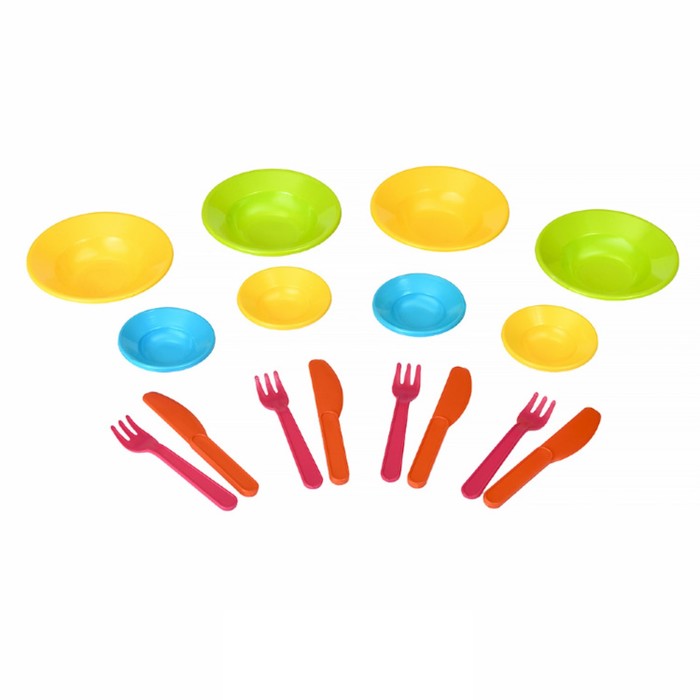 Набор посуды "На второе" в сетке, 16 предметов