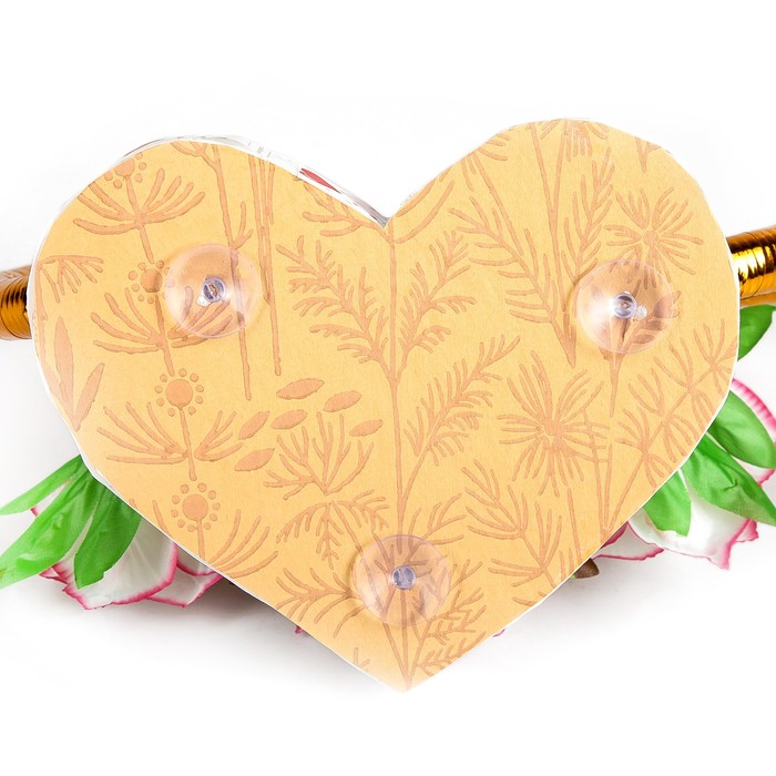 Украшение на крышу "Кольца с цветами", розовые цветы