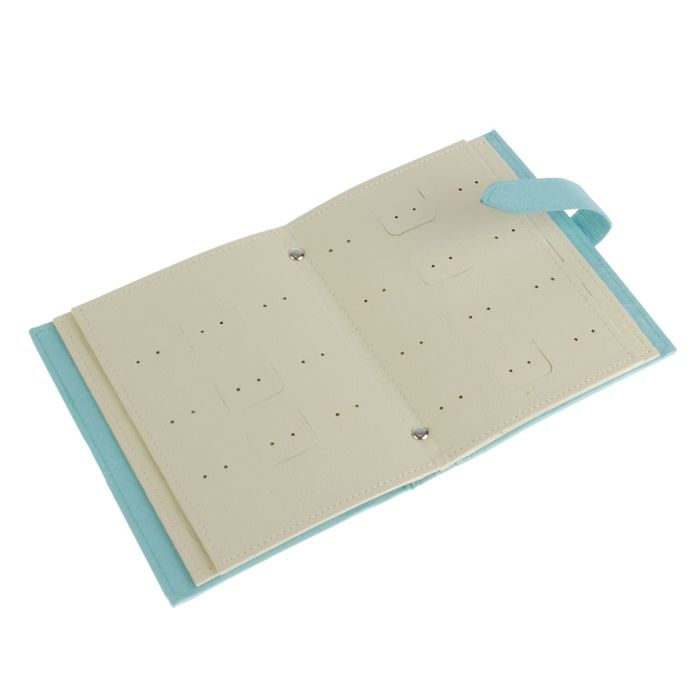 Альбом кожзам для хранения сережек 48 пар "Небесная" 3,5х18,5х14 см