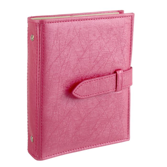 Альбом кожзам для хранения сережек 48 пар "Фуксия" 3,5х18,5х14 см