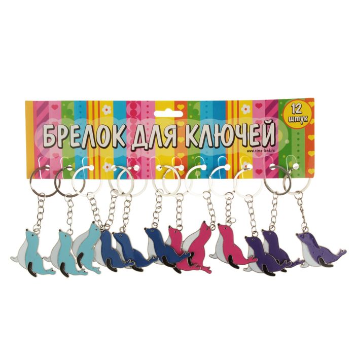 Брелок металл "Морской котик" МИКС 4,3х2,8 см