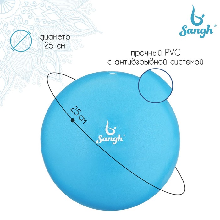фото Мяч для йоги, 25 см, 100 г, цвет синий sangh