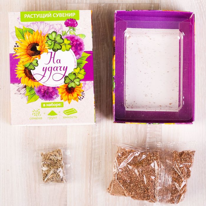 Растущий сувенир в коробочке "На удачу"