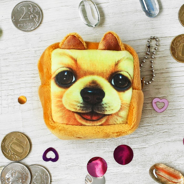 Кошелек квадратный "Рыжий песик"