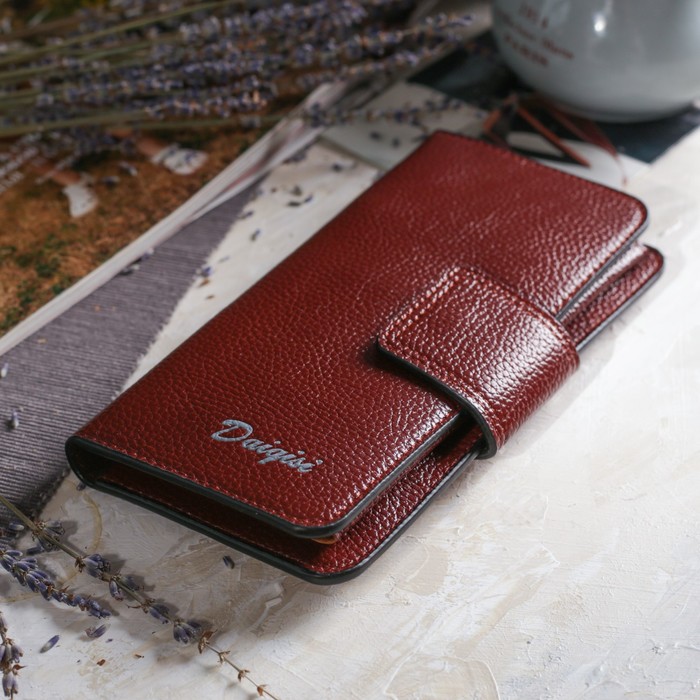 Кошелёк женский на молнии, 2 отдела, отдел для карт, монет, цвет коричневый