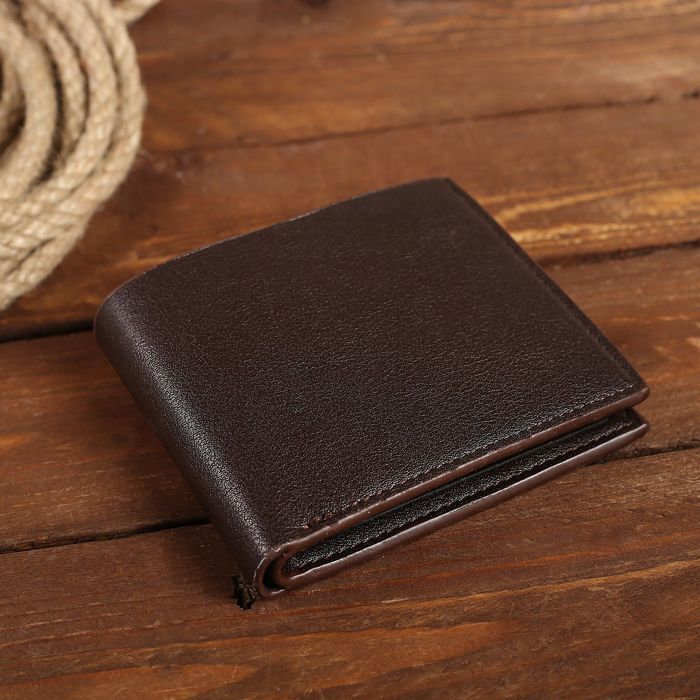 Портмоне мужское, 3 отдела, для карт, для sim-карты, цвет коричневый