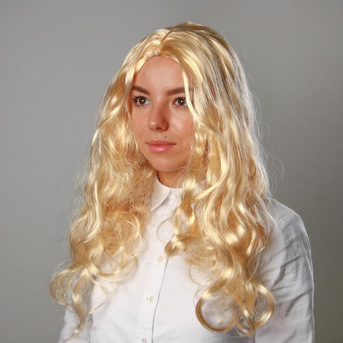 Карнавальный парик «Блондинка», длинные волосы, 140 г ningguang cosplay wig genshin impact светильник hsiu светильник синтетический парик светильник с золотым градиентом длинные волосы бесплатный парик аксес