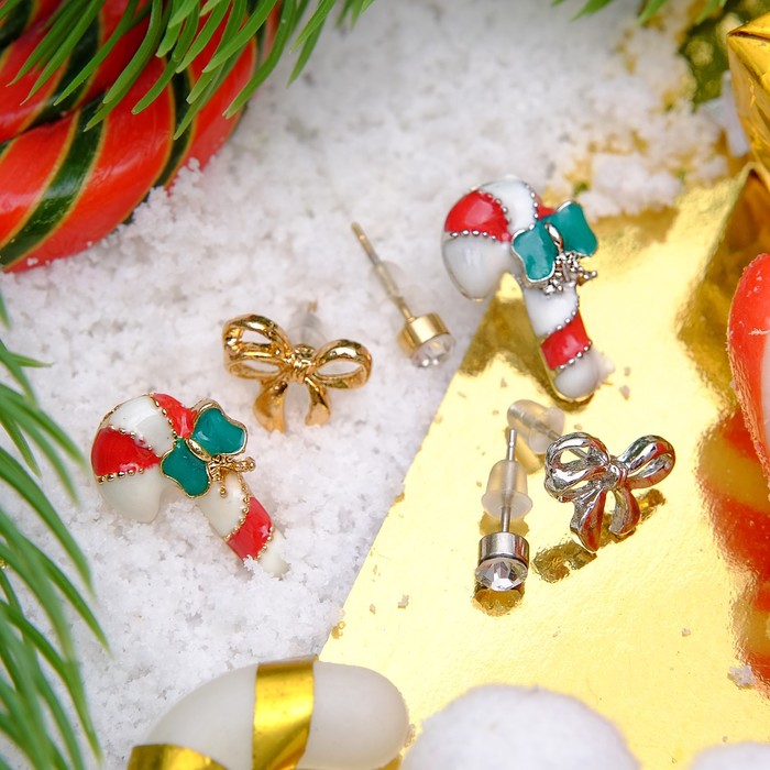 Пусеты 3 пары "Леденец", цвет МИКС