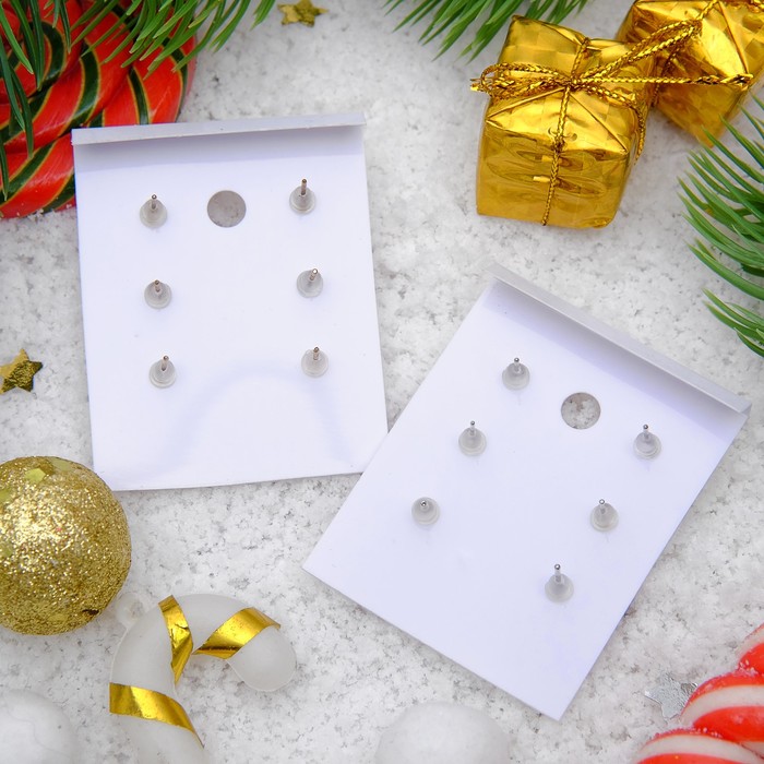 Пусеты 3 пары "Леденец", цвет МИКС