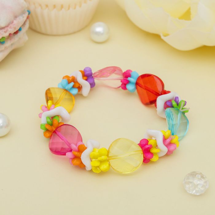 Браслет детский "Выбражулька", леденцы, цвет микс