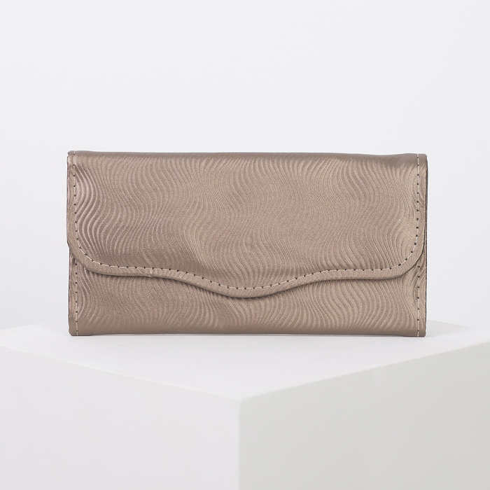 Кошелёк женский на клапане, 2 отдела, для монет, цвет болотно-коричневый