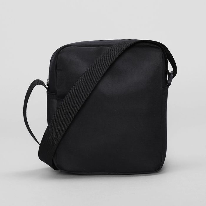 Сумка мол Точка, 14*7*17, 2 отд, н/карман, регул ремень, черный/синий