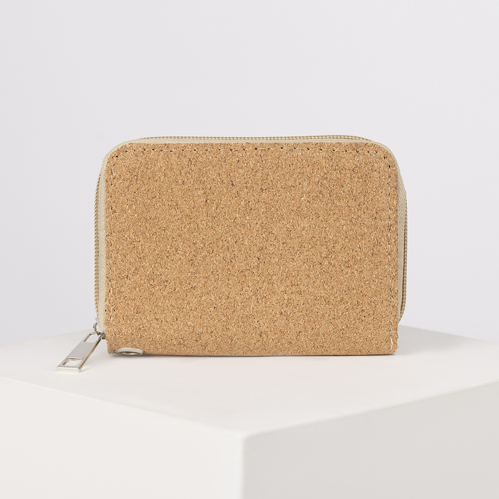 Кошелёк женский на молнии, 2 отдела, отдел для монет, карт, цвет коричневый