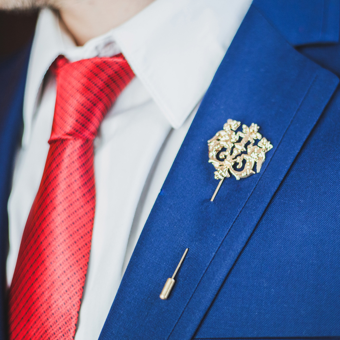 Булавка мужская "Грифоны", цвет золото