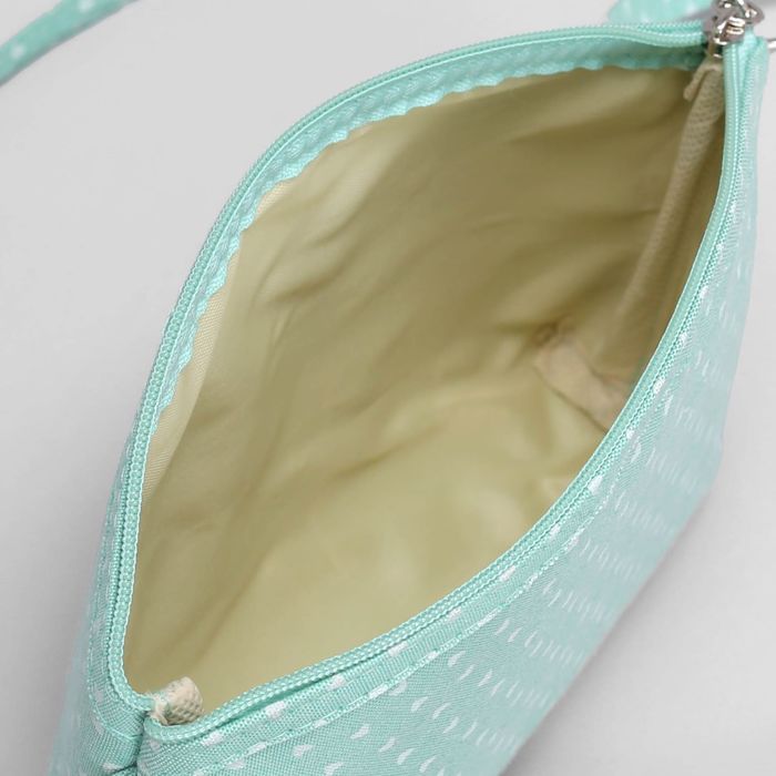 Сумка детская "Сердца" отдел на молнии, длинный ремень, цвет зелёный