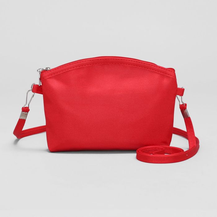 Сумка детская на клапане "Кокетка", 1 отдел с перегородкой, длинный ремень, цвет красный