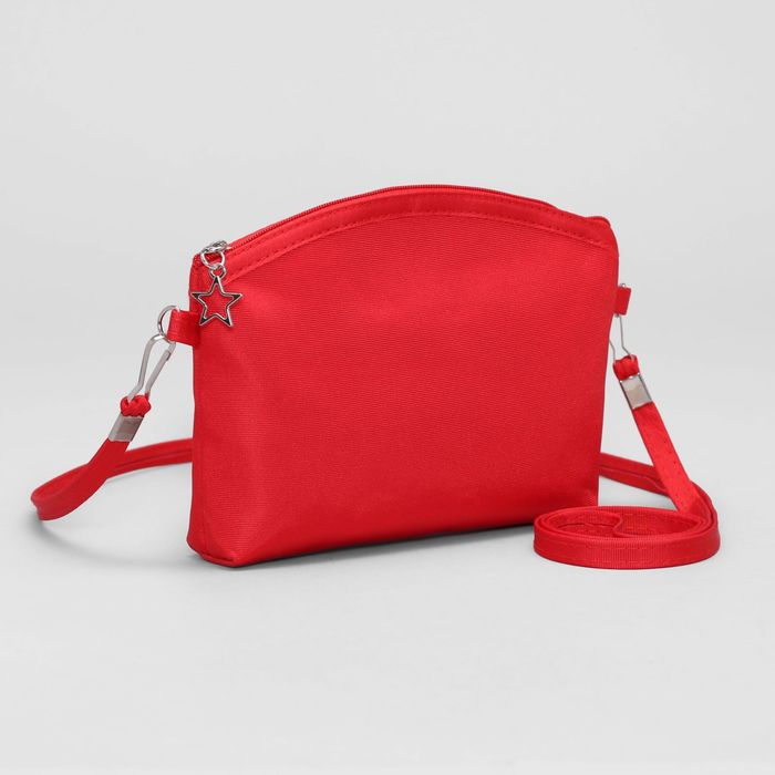 Сумка детская на клапане "Кокетка", 1 отдел с перегородкой, длинный ремень, цвет красный