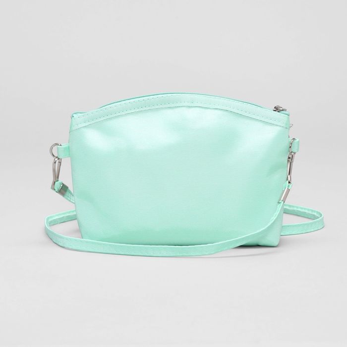 Сумка детская на клапане "Кокетка", 1 отдел с перегородкой, длинный ремень, цвет мятный