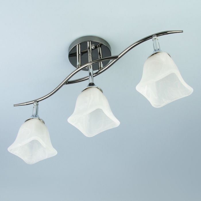 Люстра K1373/3 "Кувшинки" 3x60W E14 черный 20x55x28 см