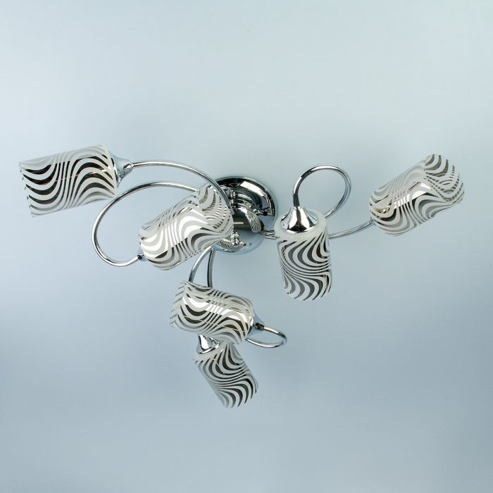 Люстра K1379/6 "Зебра" 6x60W E27 хром 56x56x30 см