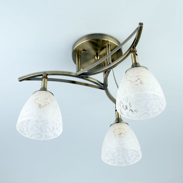 Люстра K1590/3 "Кружева" 3x60W E27 золото 35x35x28 см