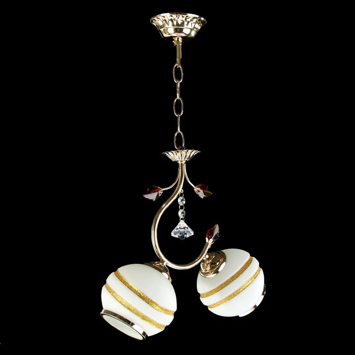 Люстра К0698/2Н "Классика" 2x60W E27 золото 14x32x50 см