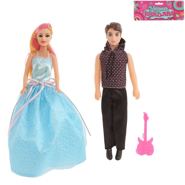 Кукла набор "Пара на прогулке" с аксессуарами, МИКС