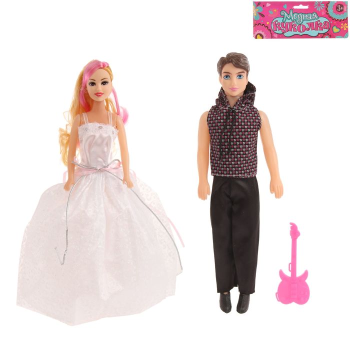 Кукла набор "Пара на прогулке" с аксессуарами, МИКС