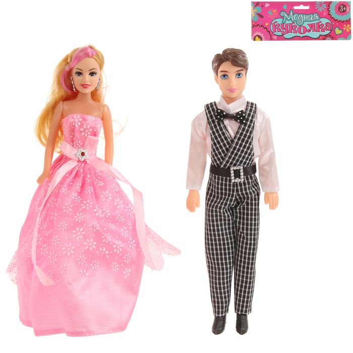 Кукла набор "Семья на свадьбе", МИКС