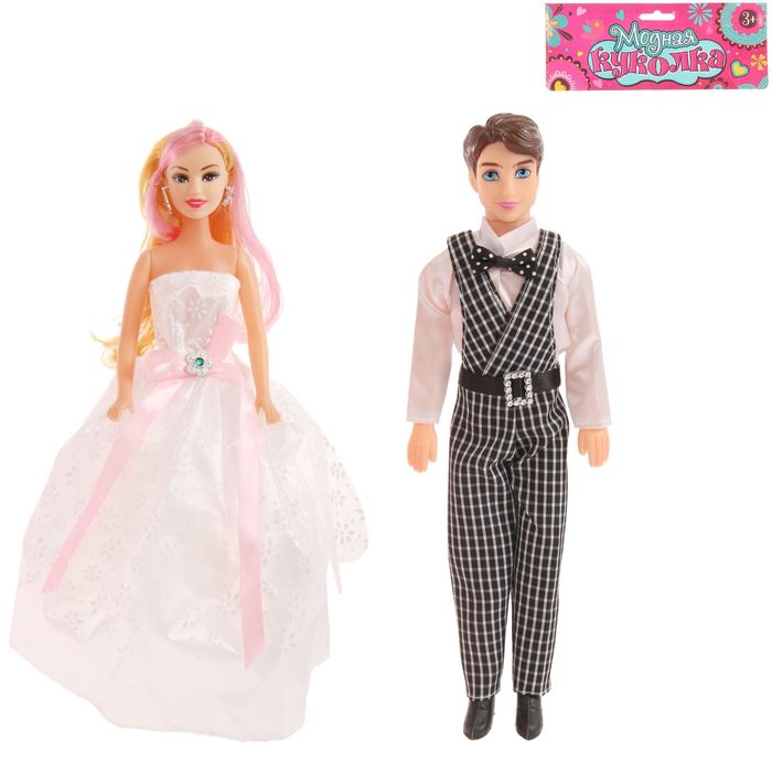 Кукла набор "Семья на свадьбе", МИКС