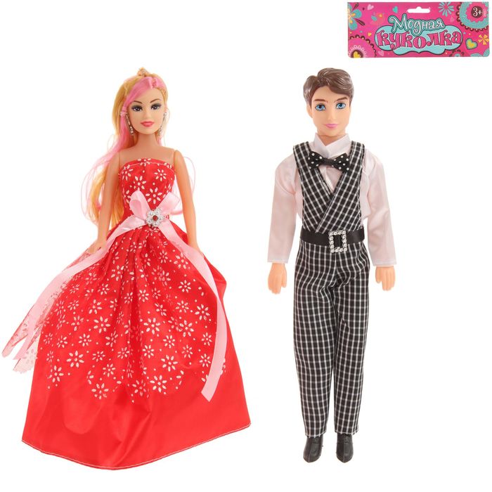 Кукла набор "Семья на свадьбе", МИКС