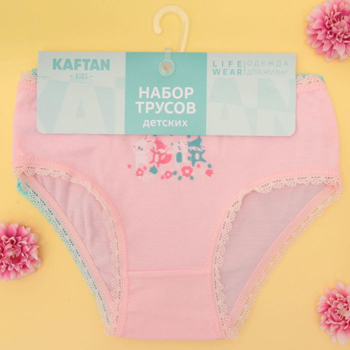 Набор трусов детских KAFTAN "Зверята" 2 шт, рост 110-116 (32), 5-6 лет 100% хлопок