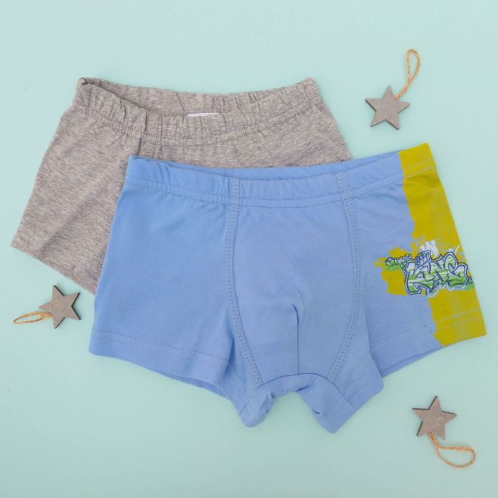 Набор трусов детских KAFTAN "Граффити" 2 шт, рост 98-104 (30), 3-4 года 100% хлопок