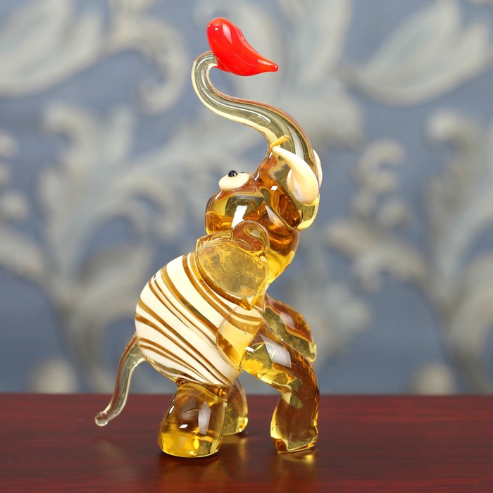 Сувенир из стекла средний "Слон", микс, 9,5 х 5 х 5 см