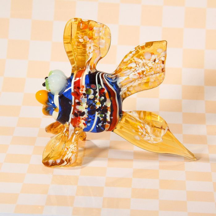 Сувенир из стекла средний "Рыба", микс, 8 х 10 х 6 см